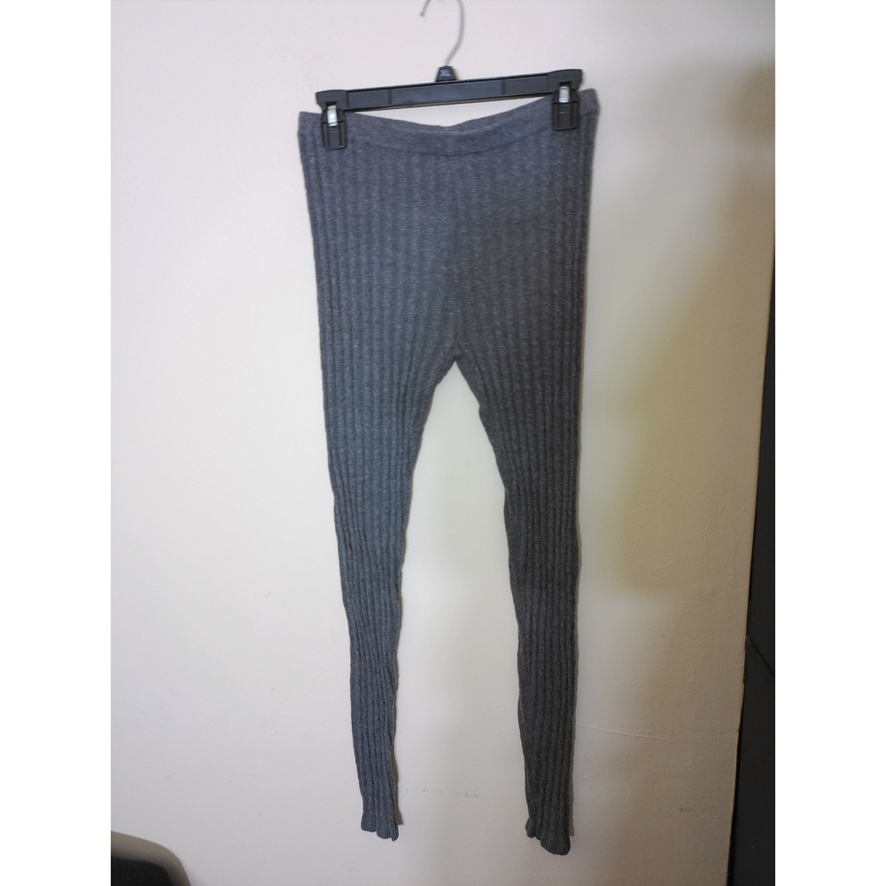 Takeout Ribbed Knit Leggings Womens Large Gray Casual Soft Loungewear Layering
